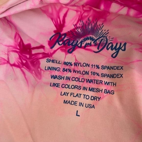 NEW Rays For Days Belle One Piece Swimsuit Monokini in Hot Pink Crystal Large - Picture 7 of 9